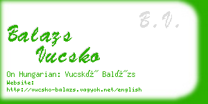 balazs vucsko business card