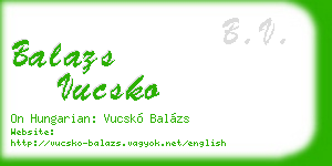 balazs vucsko business card